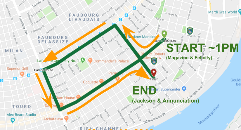 Irish channel parade route